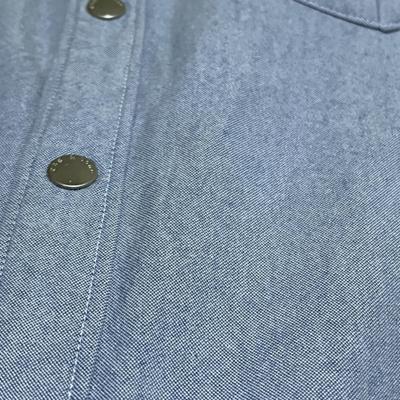 Rag & Bone Chambray Oversized Button Up Lightweight Shirt Jacket - Picture 13 of 14